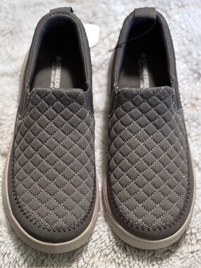 Staheekum Women’s Quilted Slip-On Casual Shoe in Taupe Size 8